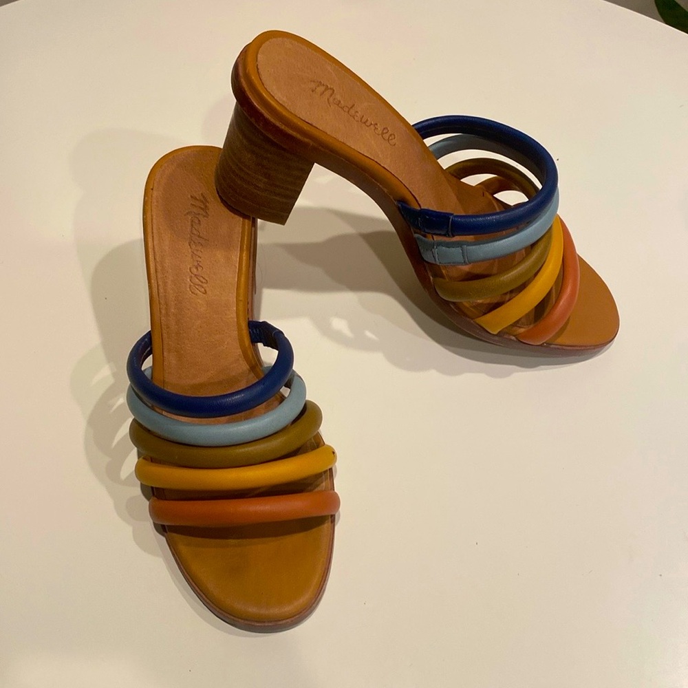 Madewell Addie strappy πβ block heel
